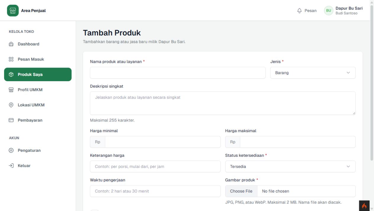 Tambah produk