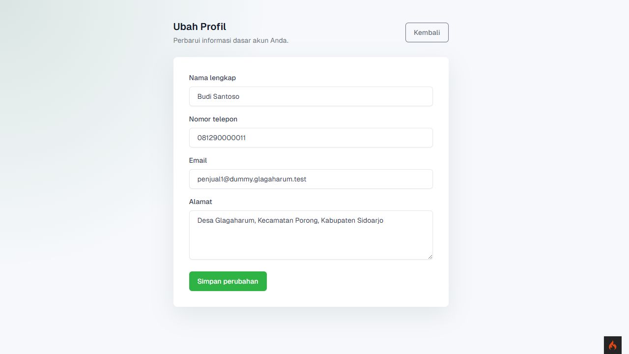 Profil akun Penjual