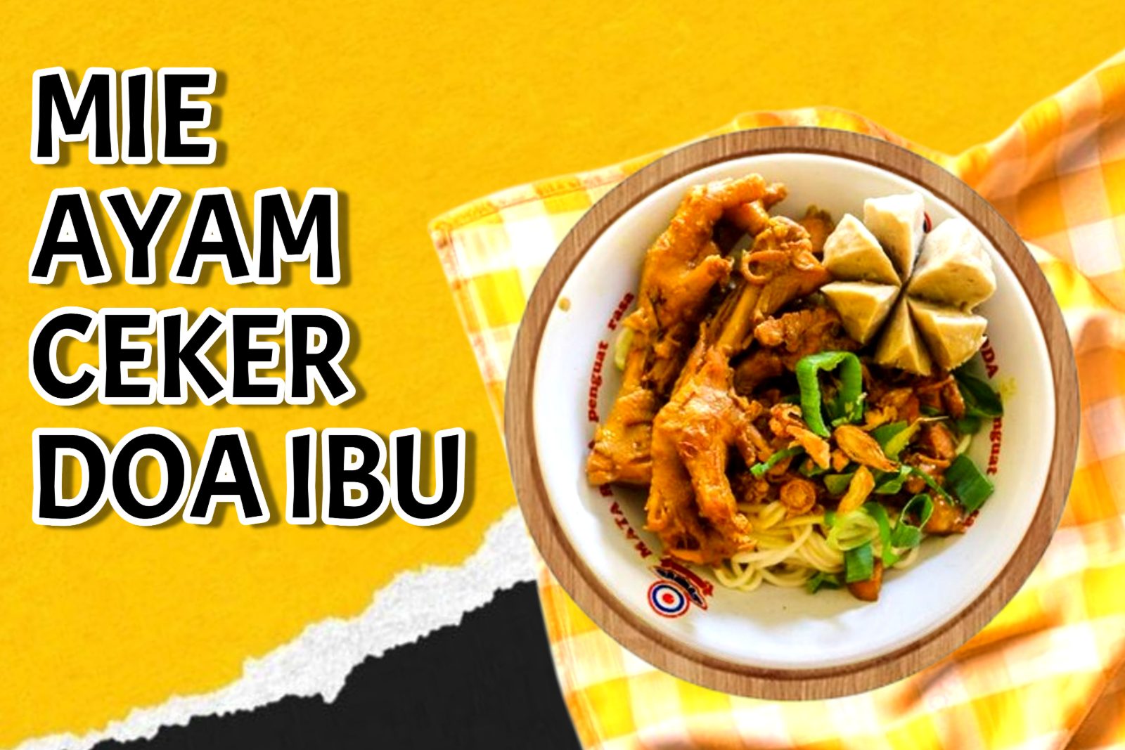 Logo Mie ayam ceker doa ibu